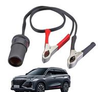 Vehicle Power Converter - Crocodile Clip Car Adapter to Plug Socket | 12V 24V Battery Charger Cable, Auto Energy Cord, RV Connector, Portable Extension Kit, Motorhome Outlet Accessory
