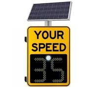 Vehicle Radar Speedometer Road Speed Limit Sign, Solar Speed Radar Feedback Sign Reflective Traffic Signage(A,50 * 70cm)