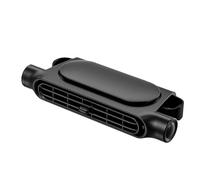 Vehicle Rear Seat Cooling Fan 3000mAh Rechargeable Battery Adjustable Direction Dual Turbine Design Car Back Seat Air Circulator Black White(Black)