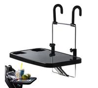 Vehicle Rear Seat Tray: Folding Car Table, Multi-purpose, Snack Holder, Adjustable Height Angle Plate, Stable Travel Surface | Rear Seat Tray