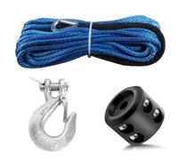 Vehicle Recovery Rope ， Tow Rope Strap 7700LBs Winch Line Cable Towing Hook Stopper Multicolor for Cars(Blue)