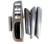 Vehicle Roof Grab Handle, Carbon fiber pattern door handle Window switch frame, Fits for VW, for Passat, for B5 98-05 3B186717E 3B4867179B 3B0867180A 3B4867180B 3B4867372(Front Left 2pcs)(4 door 5pcs)