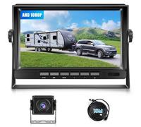 Vehicle RV Backup Camera AHD 1080P 7" LCD Monitor and Kit, Rear Camera with 49.2ft Cable, IP69 Night Vision, Water Resistant, Suitable for Motorhomes, Trucks