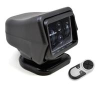 Vehicle Searchlight 60W Wireless Remote Control LED Search Light 360° Rotating for Trucks, Off-Road Vehicles, Boats with Magnetic Base