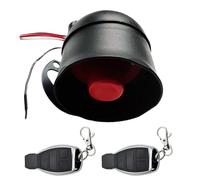 Vehicle Security Alarm - 12V Anti Theft Car System, Loud Siren Alert Device, Adjustable Sensitivity Control, Remote Controllers, Easy Install Protection Kit | Car Alarm System For Vehicle Safety