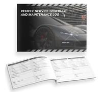 Vehicle Service Schedule and Maintenance Log Book | Minimalistic Design, Premium Quality | Soft Touch Cover, 120gsm Paper | Track Services, Mileage, and Maintenance with Ease | A5 (5-Pack)