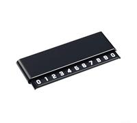 Vehicle Temporary Parking Phone Number Plate Aluminum Alloy Car Contact Number Display Plate For Communication In Parking Zones And Short Term Parking(Black)