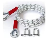 Vehicle Tow Rope Rescue Towing Strap with Reflective Tape and D-Ring Shackles, Includes Storage Bag, Suitable for Trucks, 18 Ton Capacity