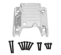 Vehicle Transmission Base Gearbox Mount Plate Bracket Upgrade Aluminum CNC Machined Anodized Metal With Screws Hardware suitable for RC vehicle, Silver