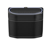 Vehicle Trash Can, Automotive Dustbin with Touch Light, Smell-Proof Waste Can Storage Solution for Vehicle Cabs SUVs Trucks Pick-Ups Minivans Boats