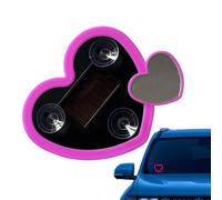 Vehicle Window Light - Heart Shape Solar Decor, Neon Cabin Ornament | Romantic Mood Lighting Enhancement Aesthetic Experience Framework, Cordless Accent Installation Concept for Automotive Si