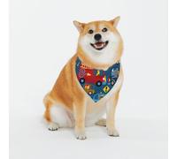 Vehicles Cartoon Pattern Dog Bandanas, Comfortable Cotton Triangle Bibs Scarfs for Dogs Or Cats,Cute Pet Kerchief for Medium Large Dogs-Large