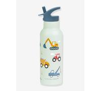 VEHICLES Stainless Steel Bottle for Boys, 500 ml, A Little Lovely Company pale blue