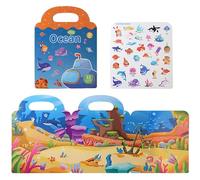 Vehicles Sticker Book | Waterproof Portable Puzzle Paper - Early Education Learning Tool For Age 3+, Foldable With Handle For Boys Girls