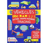 Vehicles tracing book for kids ages 3-5, Transportation Vehicle trace write and learn count, Todddler tracing letters , Airplane coloring book, Color ... to trace shapes, numbers, alphabet practice