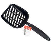 VehiGo Metal Cat Litter Scoop with a Deep Shovel Design | Solid Aluminum & Non-Stick Coating | Durable Rubber Coated Handle for Easy Scooping | Perfect Size Sifting Slots for Any Type of Kitty Litter
