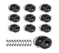 VEHIRIE 6 Pcs D-Ring Tie Downs Small D-Rings Anchor Lashing Ring Cargo Net Tie Down Hooks for Loads on Case Truck Trailers RV SUV Boats Camper Van with Screws