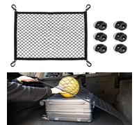 VEHIRIE Car Boot Net Storage Net 60 x 40 cm, 6 Pcs D-Ring Tie Downs Small D-Rings Anchor Lashing