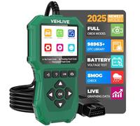 VEHLIVE Motorcycle System Diagnostic Measurement Tool, Moto OBD2 Scanner with Voltage Test, Motorcycle Fault Code Reader with Quick Test Compatible for Yamaha, Honda, Kawasaki, Generation, KYMCO, SYM