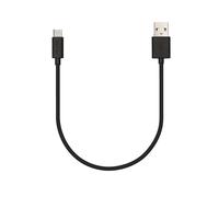 Veho Pebble USB-A to USB-C Universal Charge and Sync 0.2m/0.7ft Cable - Black (VCL-002-C-20CM)