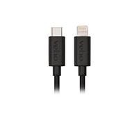 Veho Pebble USB-C™ to Lightning Charge and Sync 20CM Cable | MFi Lightning Cable (A-Certified) | Black | 1.0m / 3.3ft