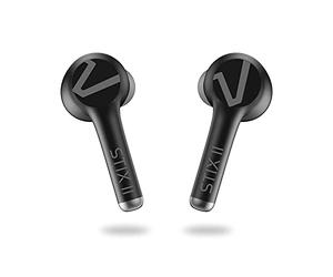 Veho STIX ll True Wireless Earphones| Bluetooth v.5.1 Headphones | Up To 5 Hour Battery Life | Charging Case Included | ENC Quad Microphone Handsfree | Black | VEP-210-STIX2-B