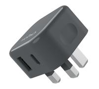 Veho 20W USB Fast Charge UK 3 Pin Plug | USB-C PD + USB 3.0 ports | for all smartphones & tablets including iPhone14/14 Pro/14 Pro Max/13/13 Pro/12/11/XS/X/XR/iPad, Galaxy S22/S21