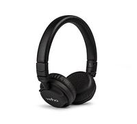 Veho Z-4 On-Ear Wired Headphones | Foldable Design | Leather Finish | Microphone | Remote Control - Black (VEP-009-Z4)