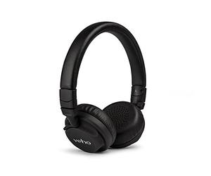 Veho Z-4 On-Ear Wired Headphones | Foldable Design | Leather Finish | Microphone | Remote Control - Black (VEP-009-Z4)