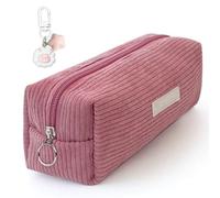 VEHYEGOI 1 Piece Corduroy Pencil Case, 1 Piece Pencil Case Pendant, Pencil Case, Pencil Case for Juniors, Sloppy Pencil Case, Corduroy Bag, Aesthetic Pencil Case