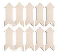 VEHYEGOI 10 Arrow-Shaped Wooden Signs, Home Decor, Garden Signs, DIY Wood Products