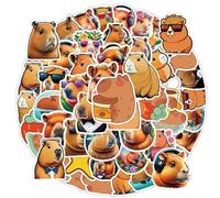 VEHYEGOI 100 Pieces Of Capybara Stickers, Creative Graffiti Stickers, Cute Stickers For Children, Decorative Stickers, Waterproof Stickers, Suitable For Luggage, Refrigerators, Skateboards, Etc.