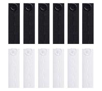VEHYEGOI 12 Pieces Of Pants Extension Buckles, Elastic Elastic Buckles, Adjustable Extension Buckles, Pants Accessories, Pants Waist Extenders