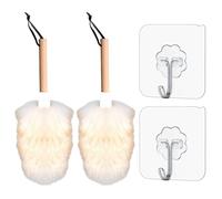 VEHYEGOI 2 Pcs Lint Dusters, Equipped With 2 Pcs Hooks, Household Cleaning And Dusting Tools, Washable And Reusable, Car Cleaning Tools