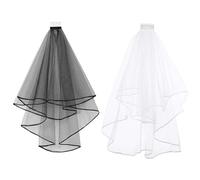 VEHYEGOI 2 Pieces Multi-Layered Veils, Simple Veils, Vintage Veils, Cosplay Accessories, Gothic Costume Accessories
