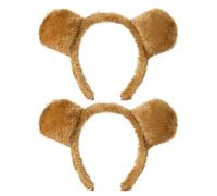 VEHYEGOI 2 Pieces Of Brown Bear Headbands, Performance Props, Animal Costume Headbands, Furry Headbands, Cute Headbands, Creative Headbands