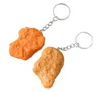 VEHYEGOI 2 Pieces Of Simulated Fried Chicken Nugget Keychains, Creative, Interesting, Decorative Keychains