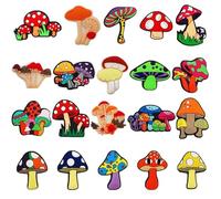 VEHYEGOI 20 Piece Mushroom Shoe Charms and Accessories, Cartoon Decorations