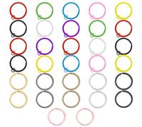 VEHYEGOI 20 Pieces Of Colorful Flat Rings, 12 Pieces Of Metal Rings, Colorful Key Rings, Keychain Rings, Ring Keychains, Colorful Round Ring Keychains, Metal Flat Keychains