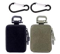 VEHYEGOI 2Pcs Medical Storage Bag, 2Pcs Carabiner, Mini Bag, Tactical Wallet, Mini Storage Box, Tactical Gear, Wallet Pouch