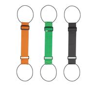 VEHYEGOI 3 Pack Elastic Luggage Straps, 40cm x 6cm, Orange, Green, Black, Nylon, Polyester, Compatible with Bicycle, Van, Watercraft, Motorcycle, Passenger Car, ATV, SUV, UTV
