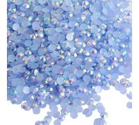 VEHYEGOI 3080 Pieces Of 3Mm Light Blue Craft Gemstones, Rhinestones For Clothes, Repair Crystal Rhinestones, Resin Rhinestones