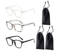 VEHYEGOI 3Pcs Blue Light Glasses, 3Pcs Glasses Bag, Kids Blue Light Glasses For Girls, Anti-Glare Glasses, Blue Blocking Glasses, Computer Screen Anti-Glare Glasses