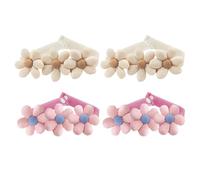 VEHYEGOI 4 Pieces Flower Curtain Ties, Snap-On Curtain Ties, Curtain Decorative Ties, Home Decoration, Curtain Accessories