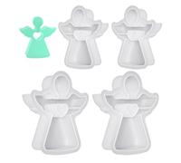 VEHYEGOI 4 Pieces Of Angel Molds, Silicone Casting Molds, Diy Handicraft Accessories, Baking Molds For Making Candles, Soaps, And Ornaments