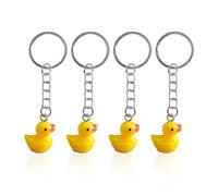 VEHYEGOI 4 Pieces Of Little Yellow Duck Keychains, Creative Cartoon Keychains, Mini Duck Keychains, Cute Decorative Pendants