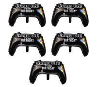 VEHYEGOI 5 Pieces Game Controller Balloons, Aluminum Film Balloons, Party Decoration Balloons, Creative Shape Balloons, Boy Balloons, Game Theme Decoration Balloons