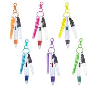 VEHYEGOI 6-Piece Multicolor Ballpoint Pen Set, Modern Design, 0.7mm, Retractable, Multipurpose Writing, Drawing, Marking