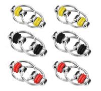 VEHYEGOI 6 Pieces Stress Reducing Bike Chains, Anti-Stress Toy, Finger Toy For Adults, Flip Chain Fidget Toy, Fidget Toy, Anxiety Toy