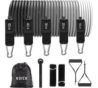 VEICK Resistance Bands, Exercise Bands,11pcs Workout Bands, Resistance Bands up to 150lbs for Working Out with Handles for Men and Women, Exercising bands for Strength Training Equipment at Home